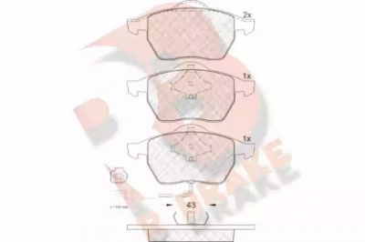R BRAKE rb1396 -  Комплект тормозных колодок, дисковый тормоз
